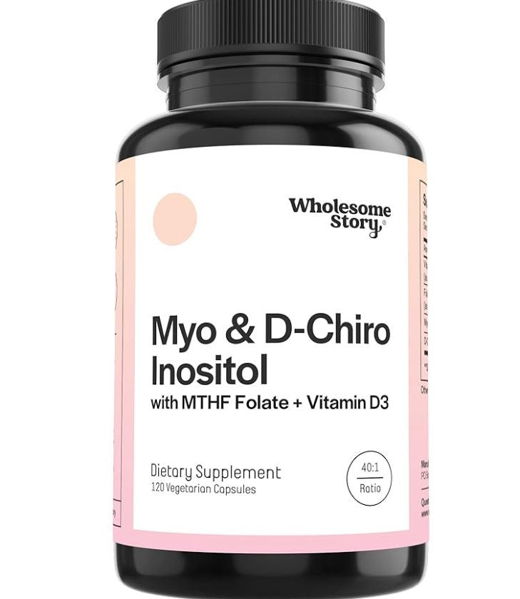 Wholesome Story Myo-Inositol & D-Chiro Inositol Supplement for Women | Fertility Supplements for Hormonal Balance & Ovarian Health Support