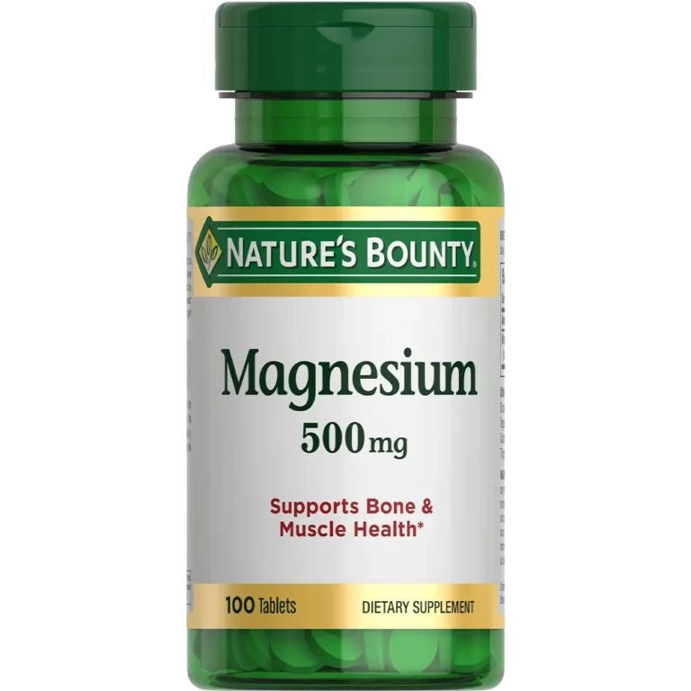 Nature's Bounty Magnesium Supplements - Magnesium 500 Mg Tablets for Bone & Muscle Health, 200 Count