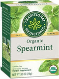 Traditional Medicinals Tea, Organic Spearmint, Supports Everyday Wellness, Healthy & Refreshing, 48 Tea Bags (1 Pack)