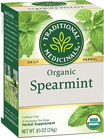 Traditional Medicinals Tea, Organic Spearmint, Supports Everyday Wellness, Healthy & Refreshing, 48 Tea Bags (1 Pack)
